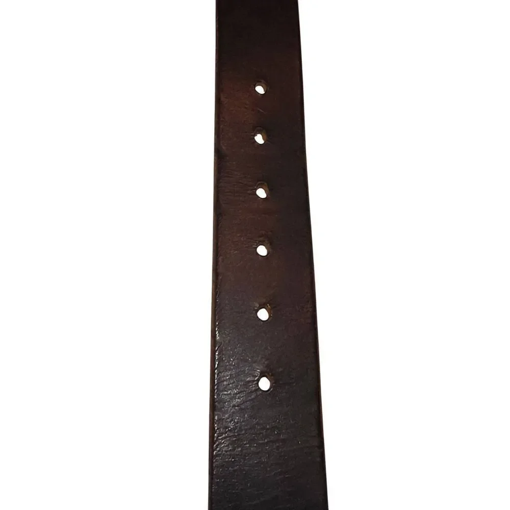Levi's Black belt Oil harness leather USA #2255 Size 38 Casual gold tone hardwar